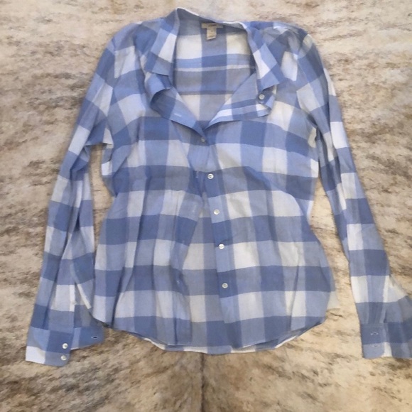 J. Crew Tops - J. Crew Wide Gingham Button Down